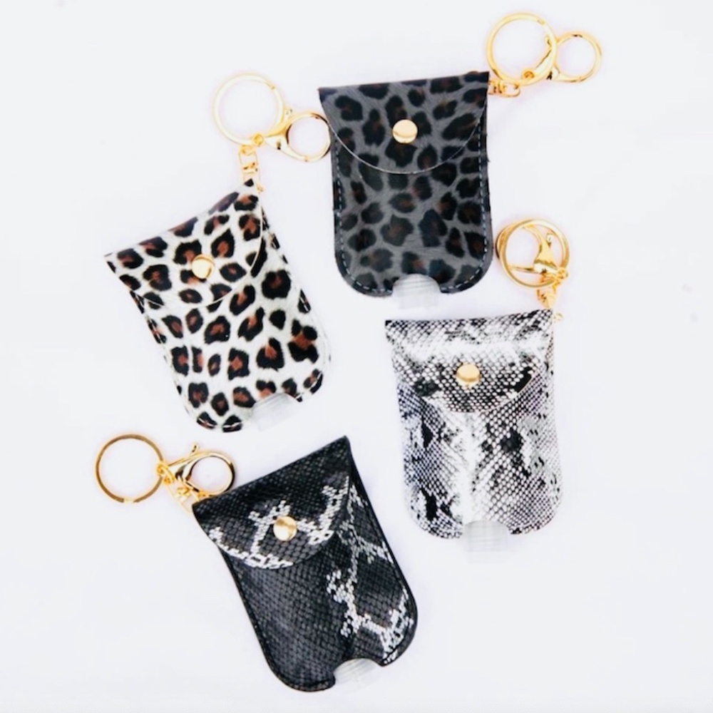 SALE - Sanitizer Keychain Holder With Refillable Bottle - Great gifts!
